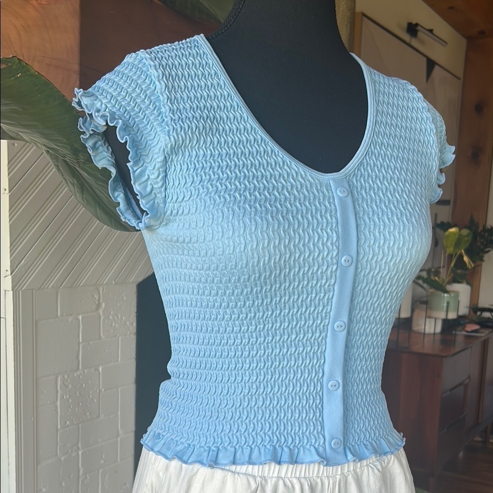 Urban Rebel Smocked Ruffled Blouse - Picture 4 of 8